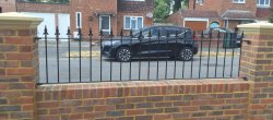 classic style iron railing in horley