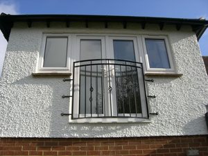 Juliet balcony with side windows
