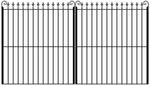 wrought iron gates, estate style