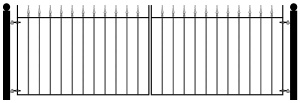 classic wrought iron driveway gate design
