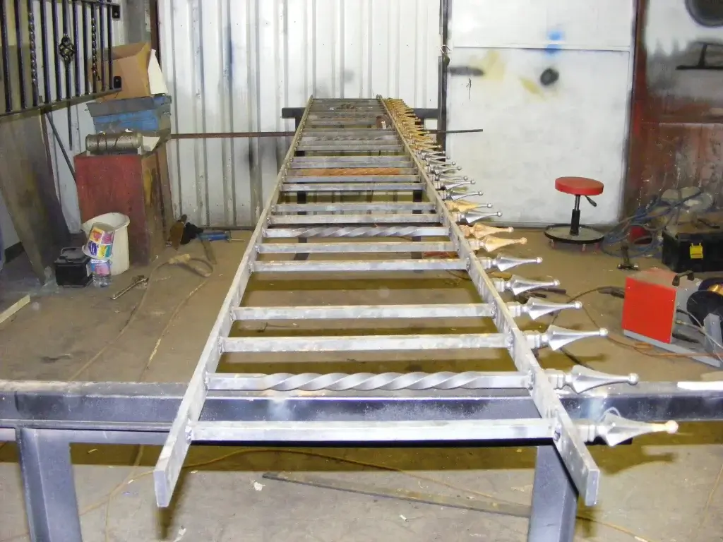Railing under construction